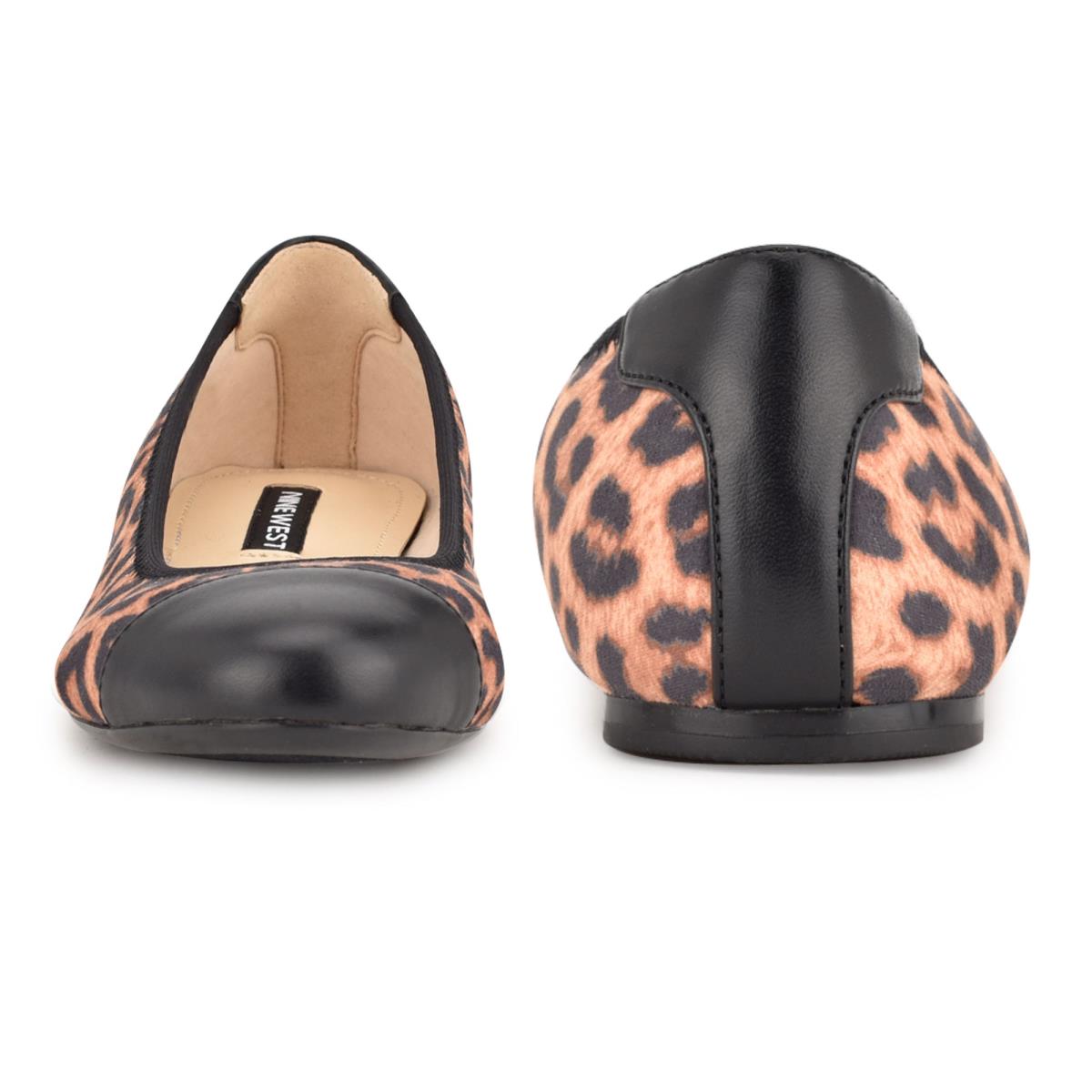 Nine West Capted Ballet Ballerina Dam Leopard | 1946BXFGM