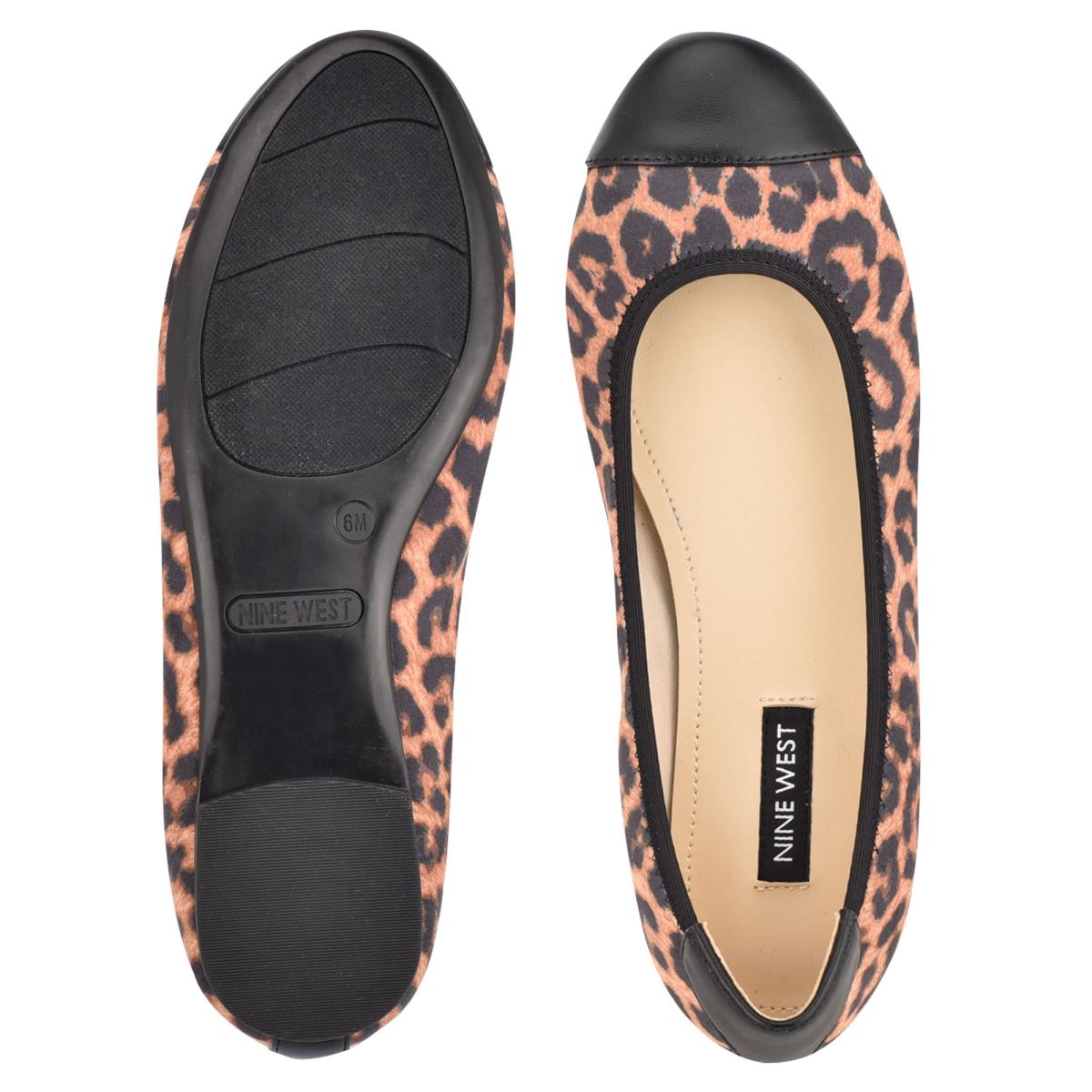 Nine West Capted Ballet Ballerina Dam Leopard | 1946BXFGM