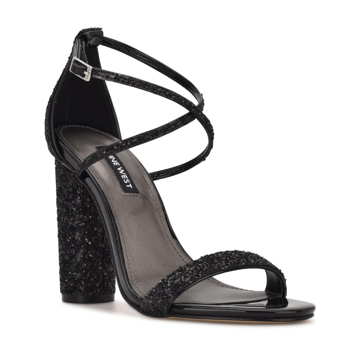 Nine West Celebra Sandaler Klack Dam Svarta | 1072CFVBY