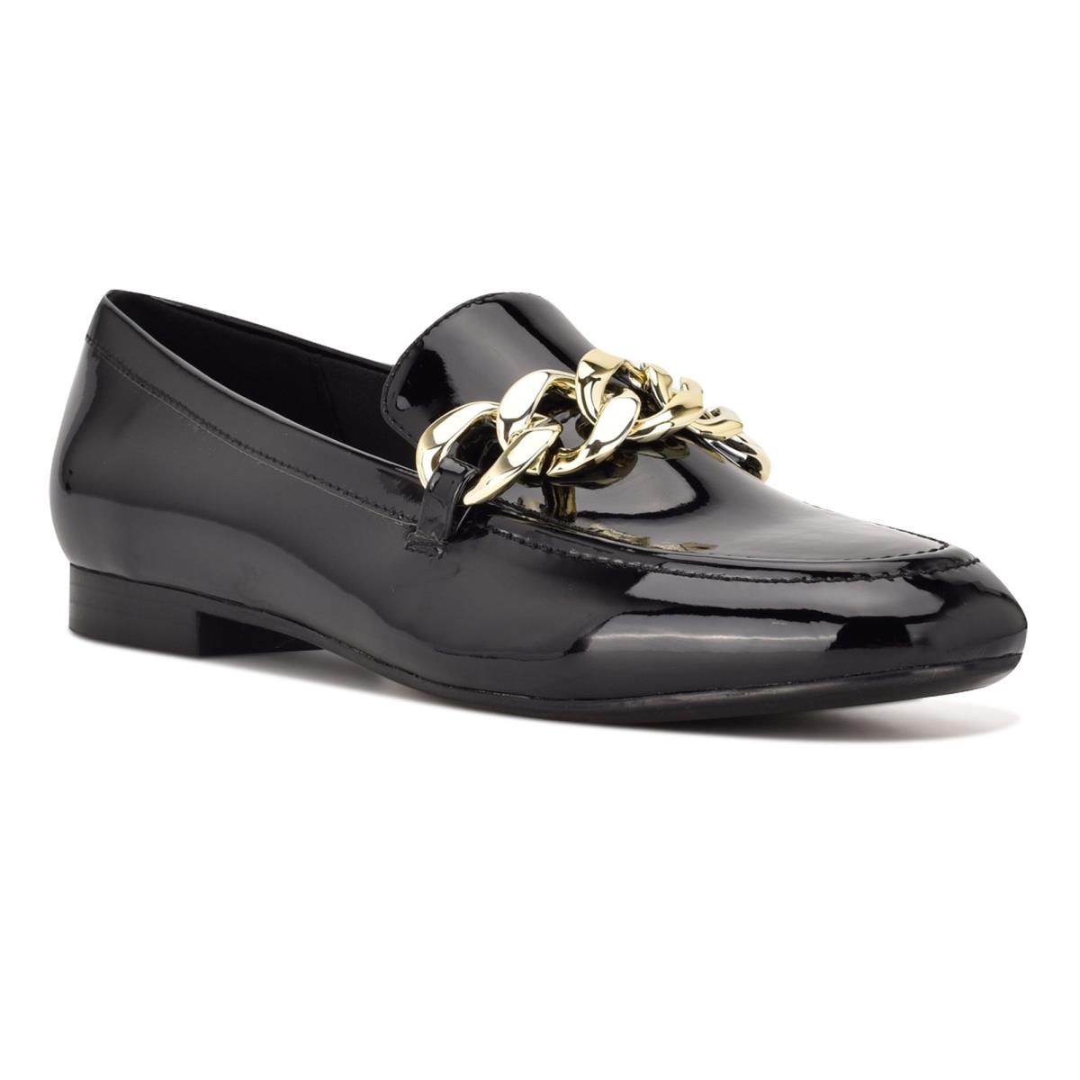 Nine West Chain Slip-On Loafers Dam Svarta | 0384GMFLX