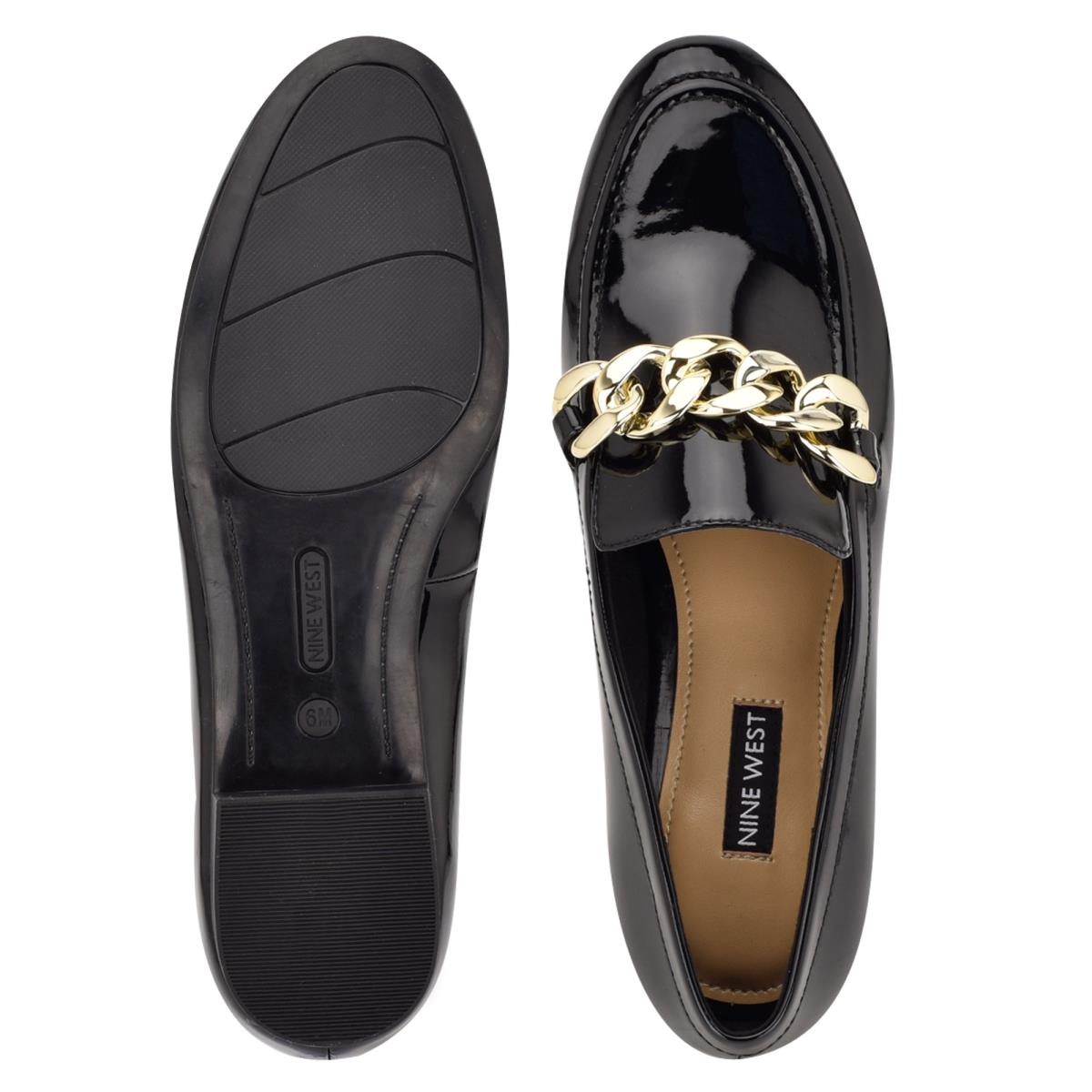 Nine West Chain Slip-On Loafers Dam Svarta | 0384GMFLX