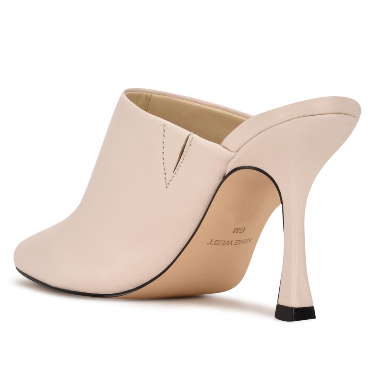 Nine West Ciao Heel Mules Skor Dam Grädde | 0295ADMJL