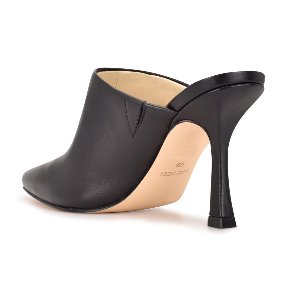 Nine West Ciao Heel Mules Skor Dam Svarta | 6914SOAYG