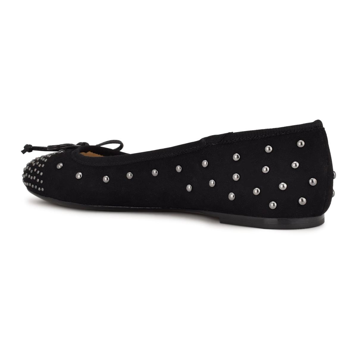 Nine West Curvy Studded Ballet Ballerina Dam Svarta | 3457WCIUF