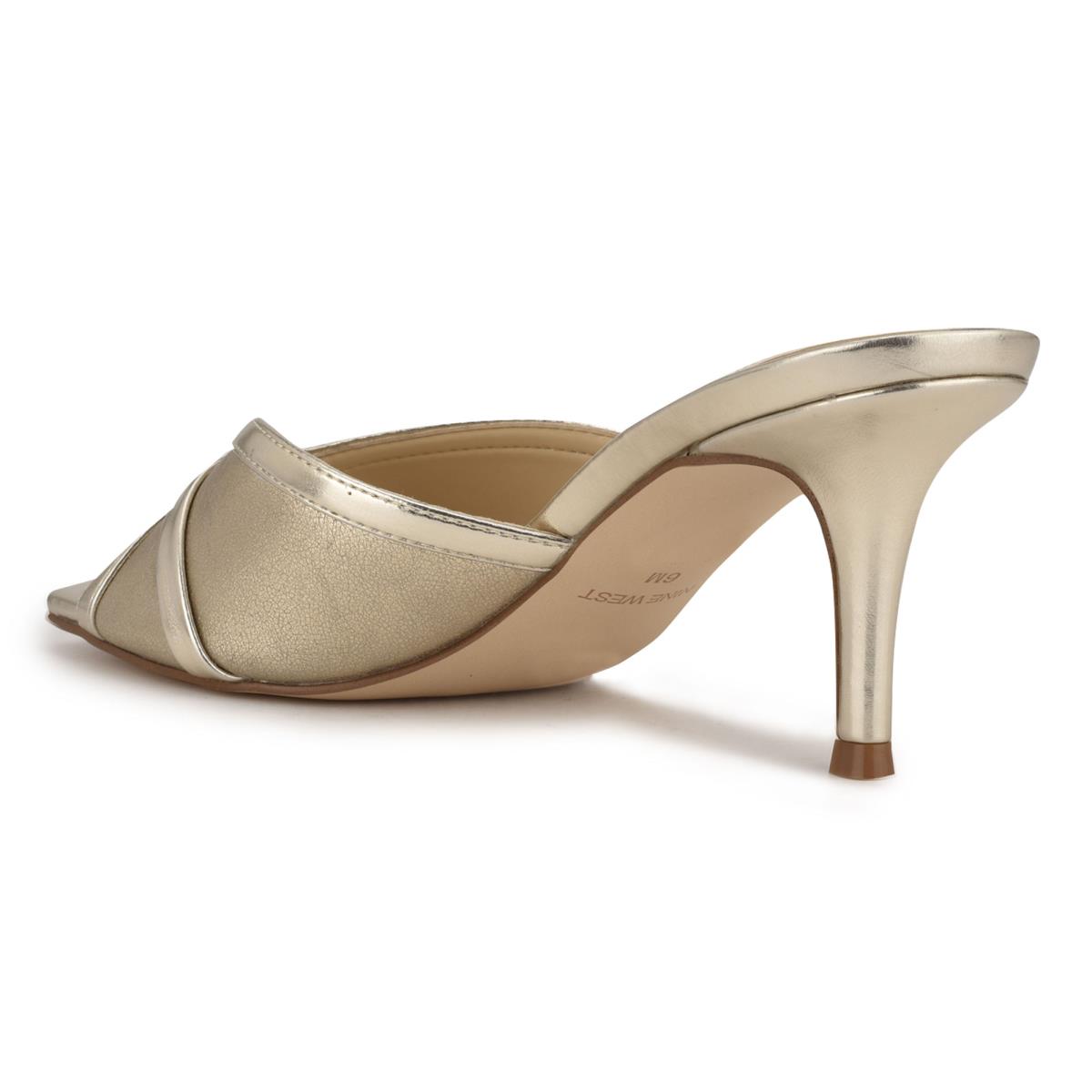 Nine West Dainty Klackar Slidesandaler Dam Silver | 5603ZINUP