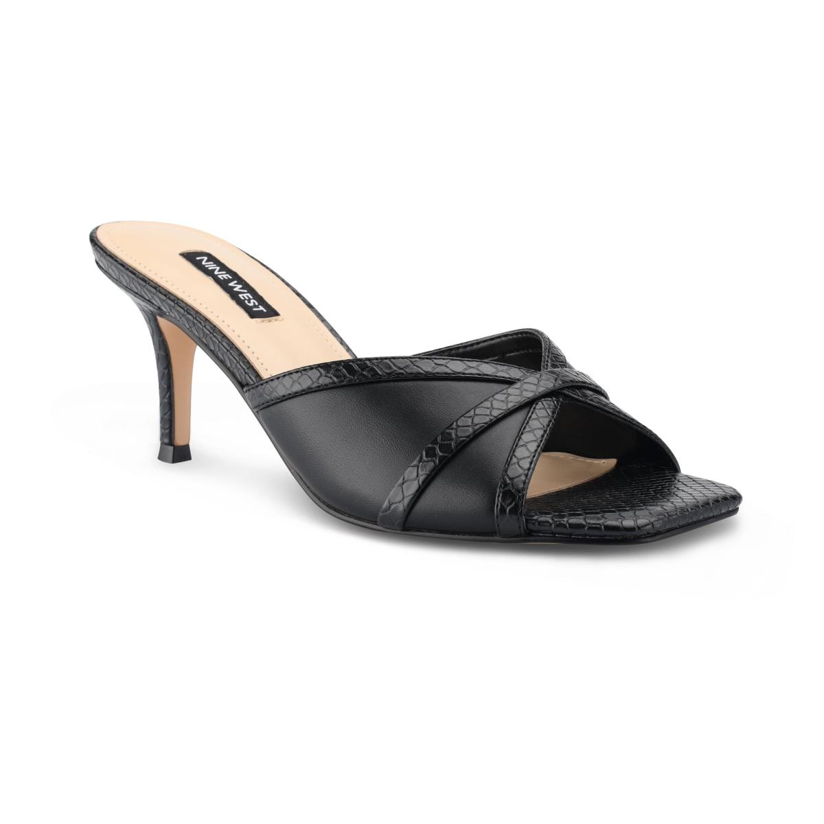 Nine West Dainty Klackar Slidesandaler Dam Svarta | 9573GHUMW