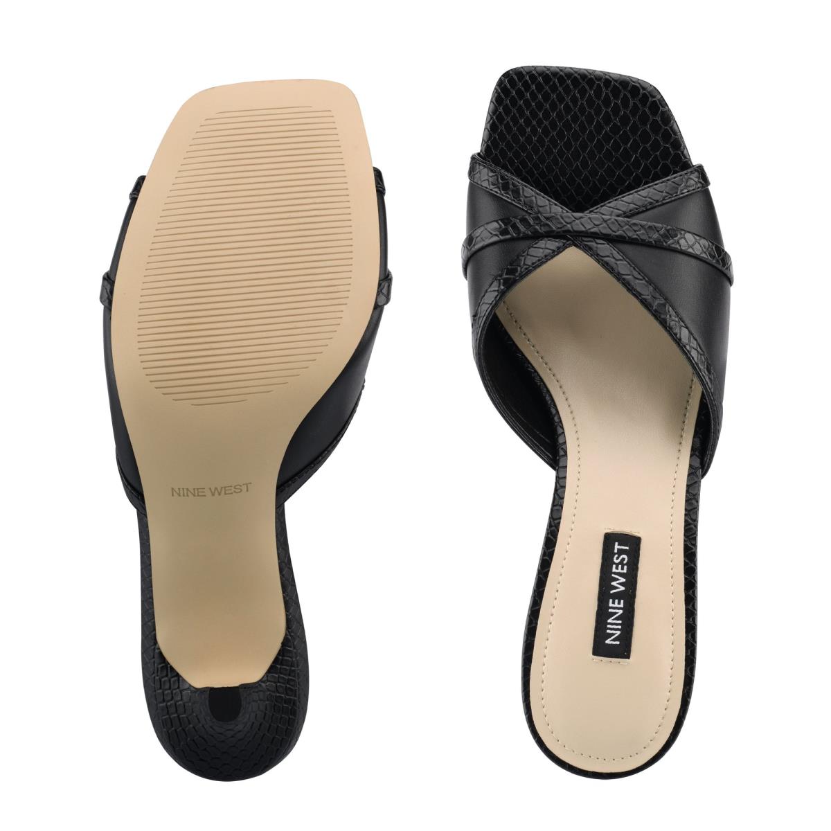 Nine West Dainty Klackar Slidesandaler Dam Svarta | 9573GHUMW