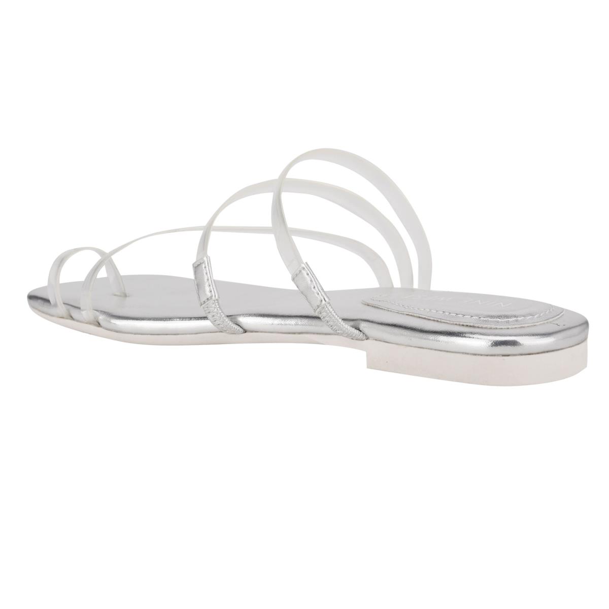 Nine West Darbie Platta Tå Ring Slidesandaler Dam Silver | 0349YGTHV