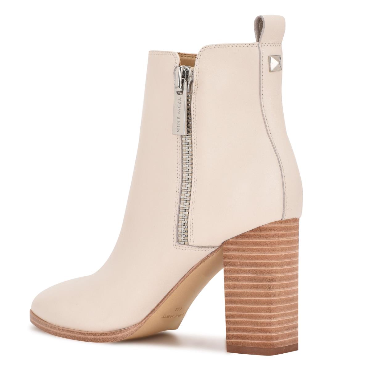 Nine West Dips Block Heel Kängor Dam Beige | 6523KYBOE