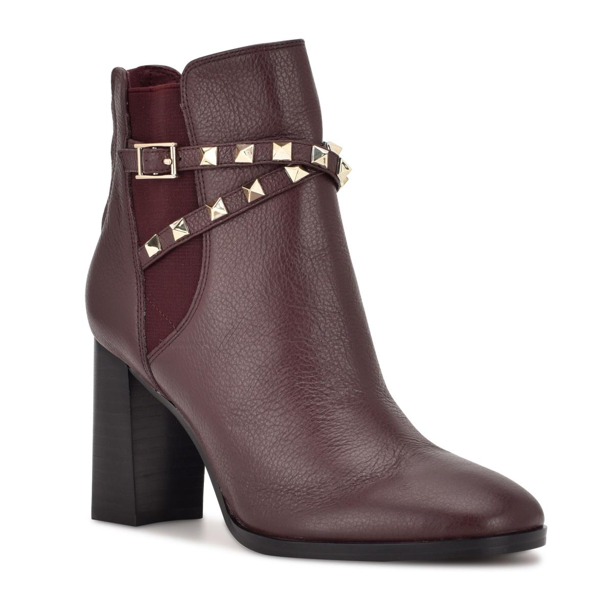 Nine West Donda Klackar Kängor Dam Bruna | 4287KYSLH