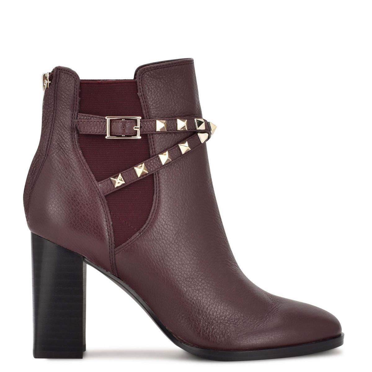 Nine West Donda Klackar Kängor Dam Bruna | 4287KYSLH