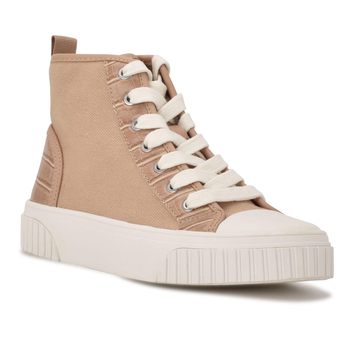 Nine West Dyiane High Top Sneakers Dam Korall Bruna | 6734TUEPS