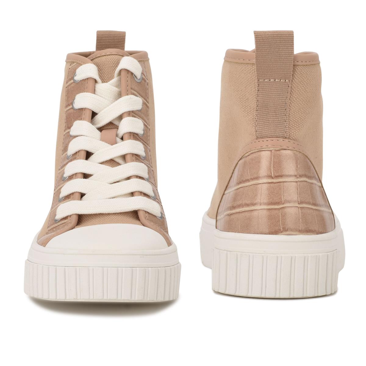 Nine West Dyiane High Top Sneakers Dam Korall Bruna | 6734TUEPS