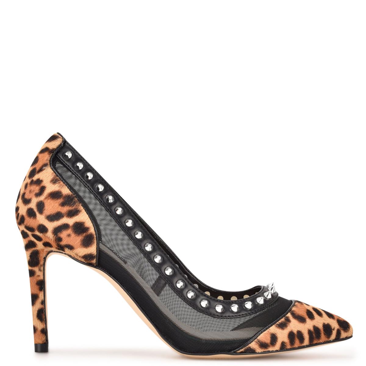 Nine West Erian Pointy Tå Pumps Dam Leopard | 0498ZJONF