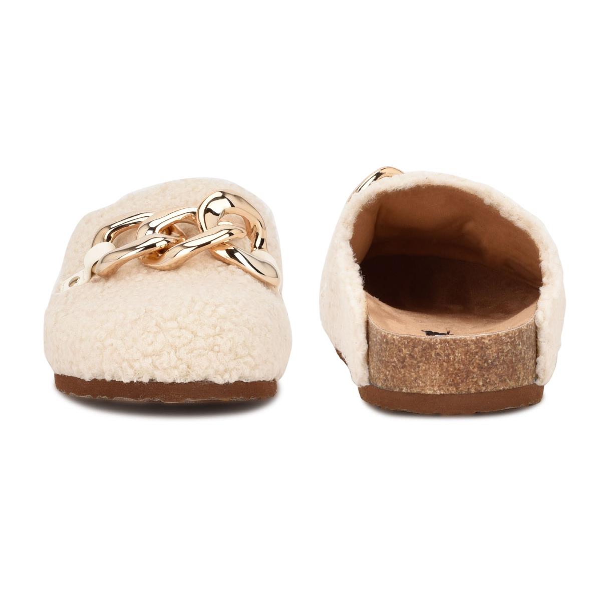 Nine West Everyth Cozy Mules Skor Dam Grädde | 6584XICAQ