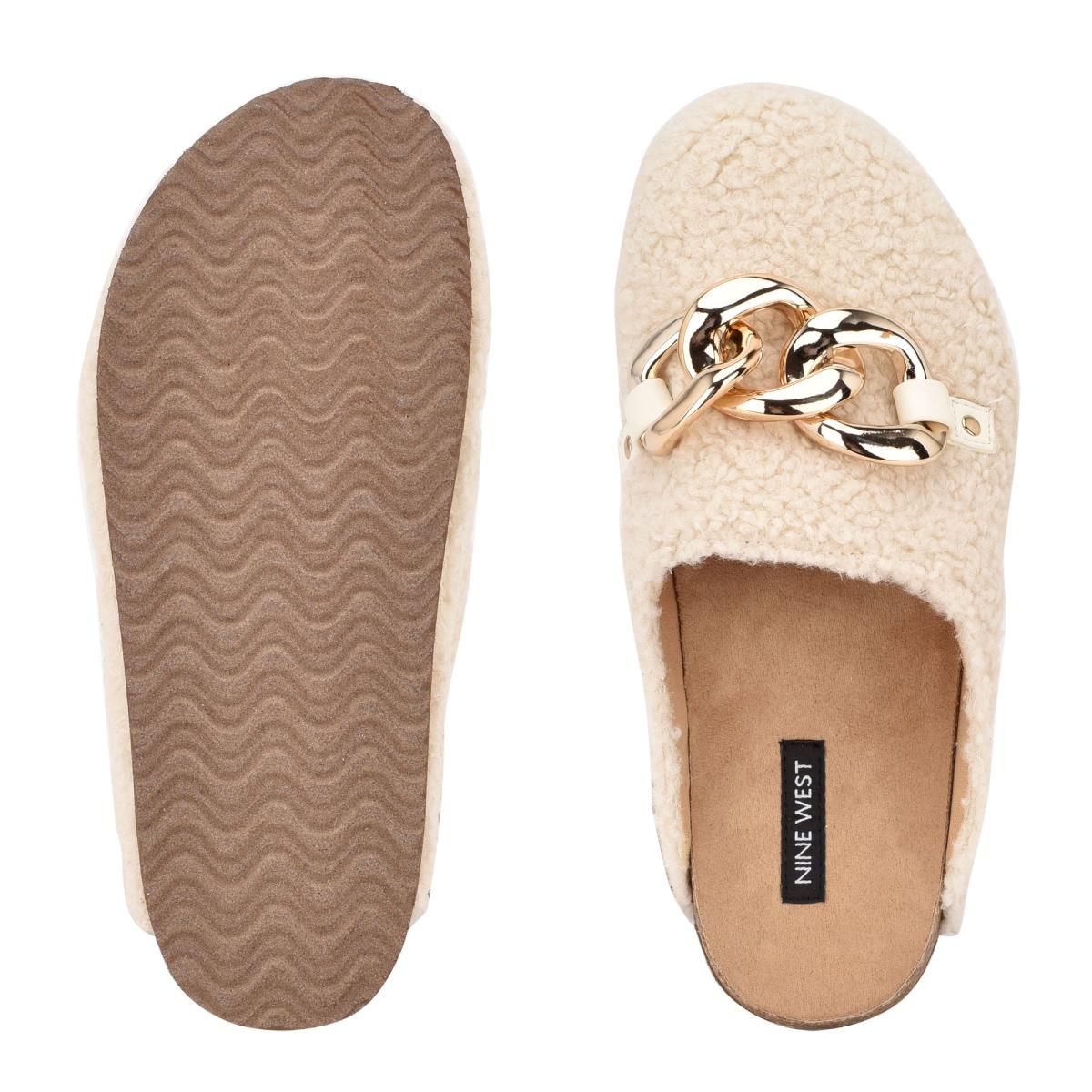 Nine West Everyth Cozy Mules Skor Dam Grädde | 6584XICAQ