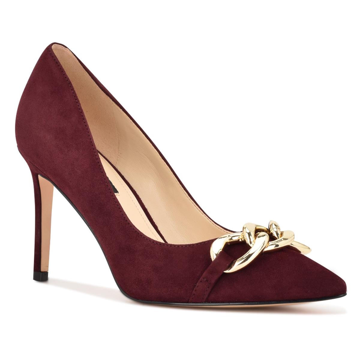 Nine West Ezzie Pointy Tå Pumps Dam Vinröda | 3681THJKD