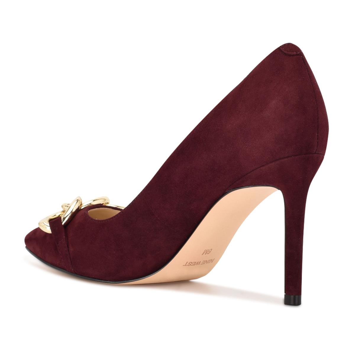 Nine West Ezzie Pointy Tå Pumps Dam Vinröda | 3681THJKD