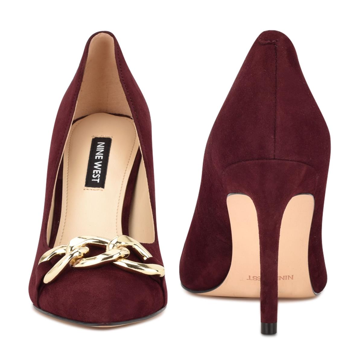 Nine West Ezzie Pointy Tå Pumps Dam Vinröda | 3681THJKD