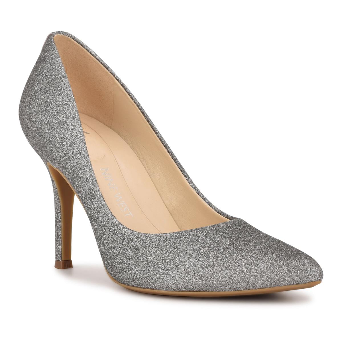 Nine West Fifth 9x9 Pointy Tå Pumps Dam Mörksilver | 1409EKHVQ