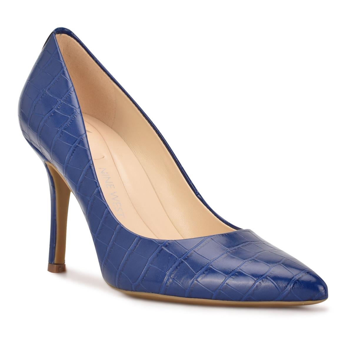 Nine West Fifth 9x9 Pointy Tå Pumps Dam Blå | 5906KSEDL