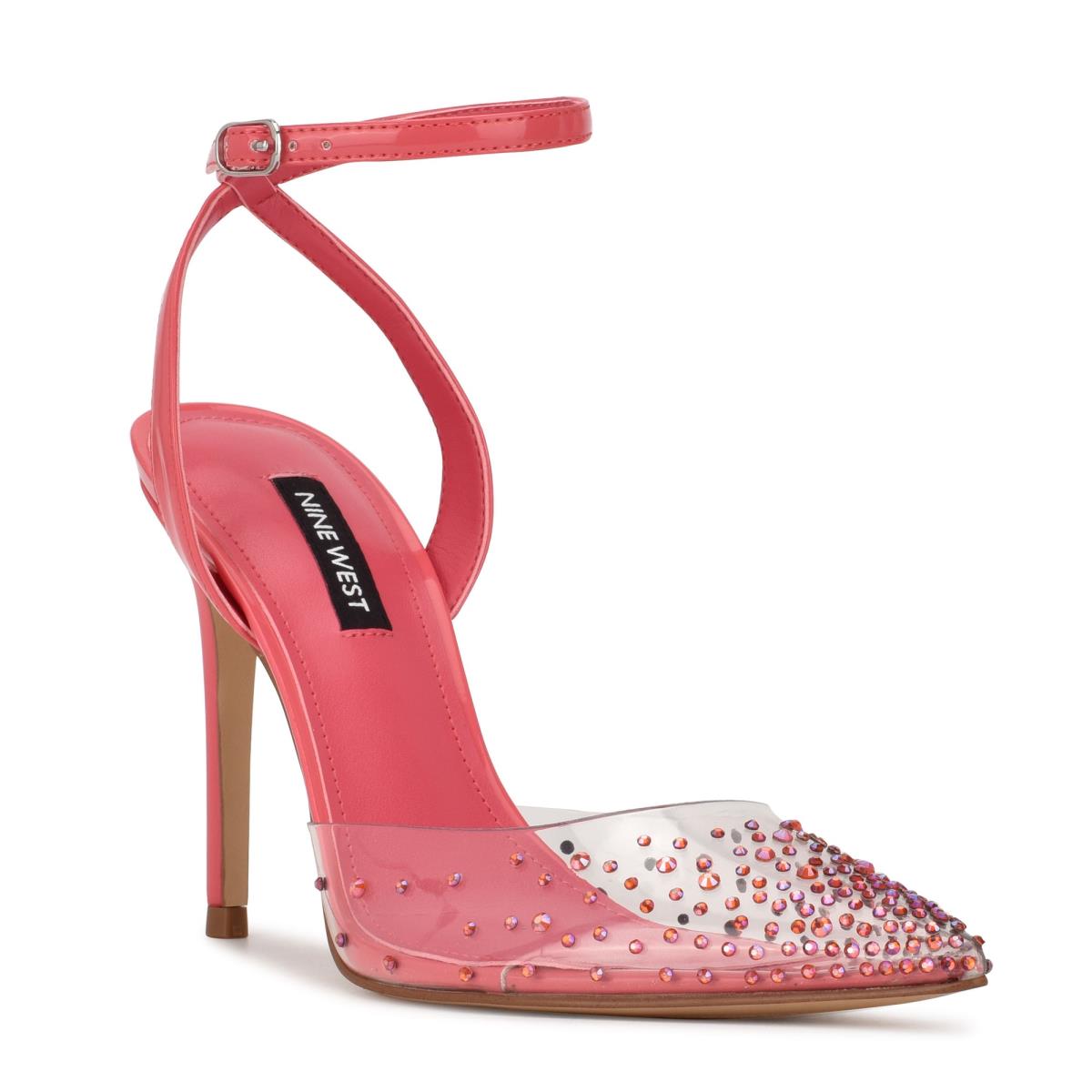 Nine West Foreva Ankle Rem Klänning Pumps Dam Rosa Korall | 8231PYQNL