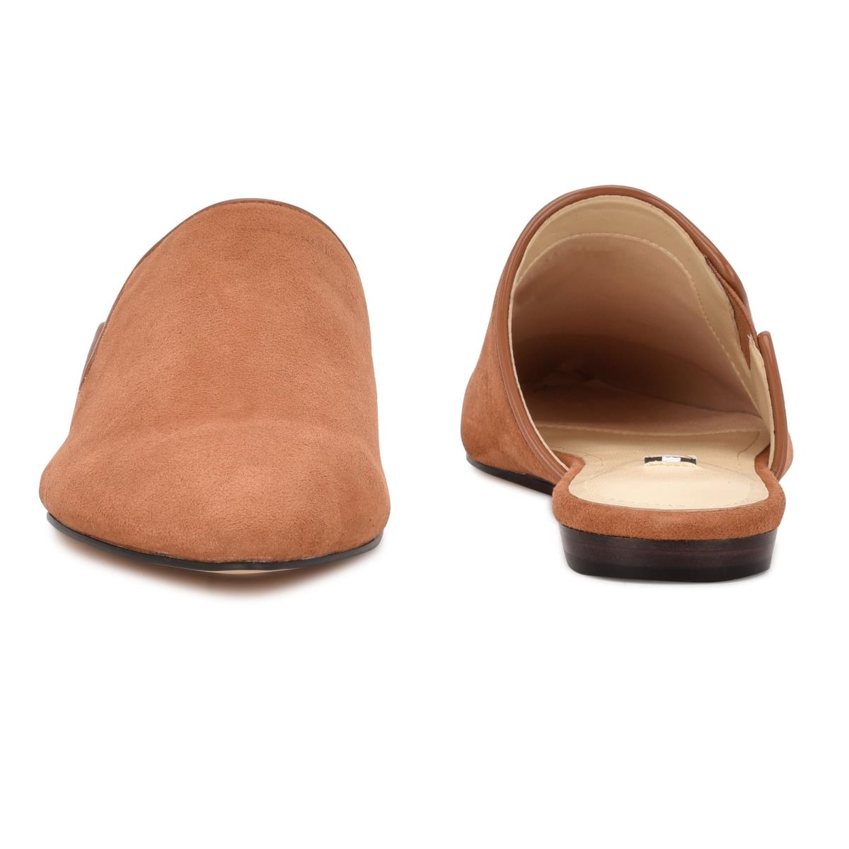 Nine West Freeda Pointy Tå Mules Skor Dam Mörkbeige | 0634QYITD