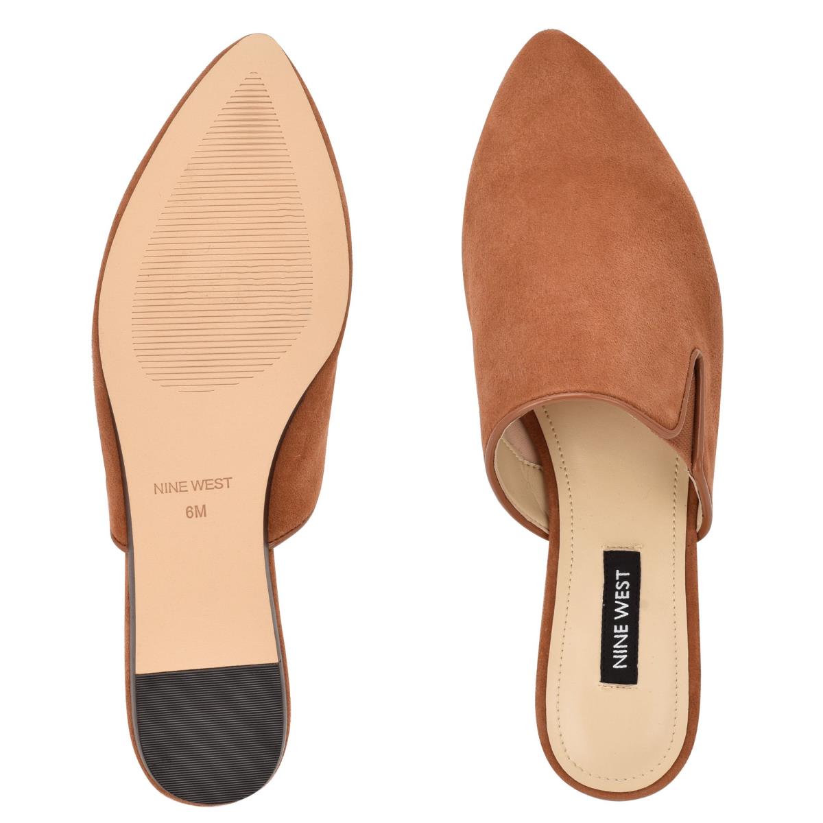 Nine West Freeda Pointy Tå Mules Skor Dam Mörkbeige | 0634QYITD