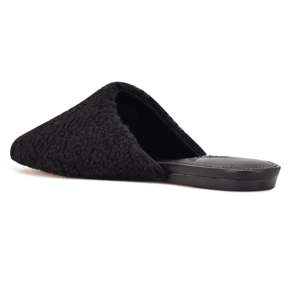 Nine West Furzy Pointy Tå Mules Skor Dam Svarta | 3426COSQD