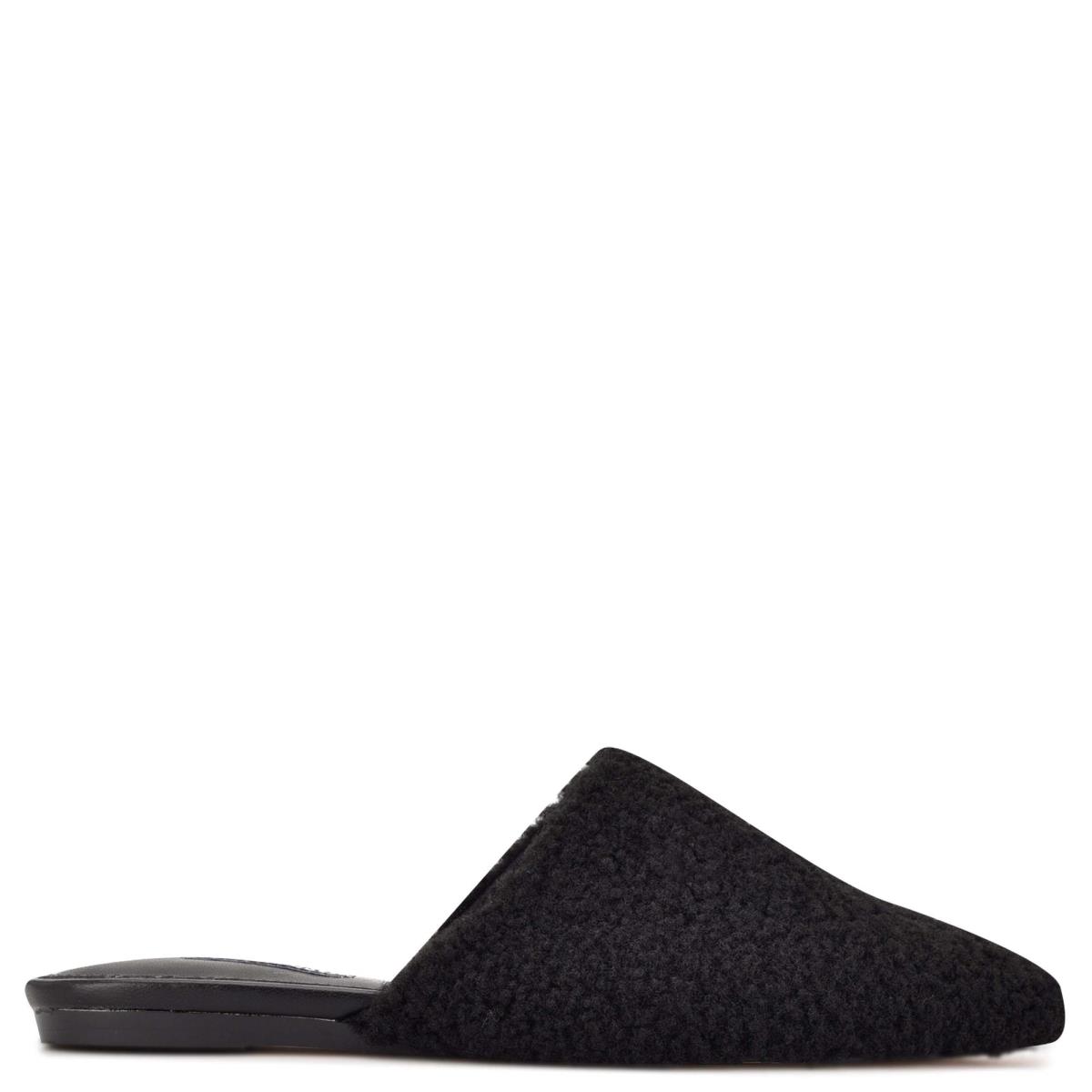 Nine West Furzy Pointy Tå Mules Skor Dam Svarta | 3426COSQD