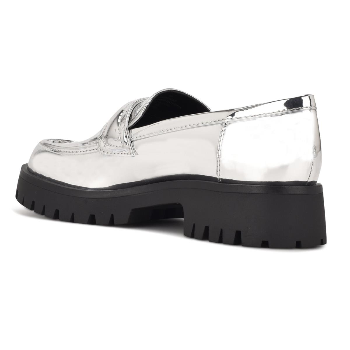 Nine West Garren Lug Sole Loafers Dam Silver | 0342ENXRC