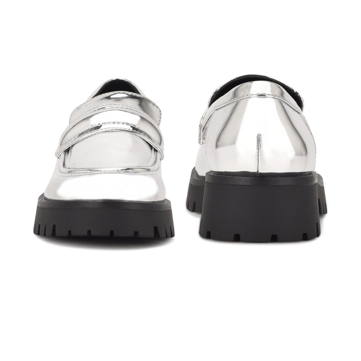 Nine West Garren Lug Sole Loafers Dam Silver | 0342ENXRC