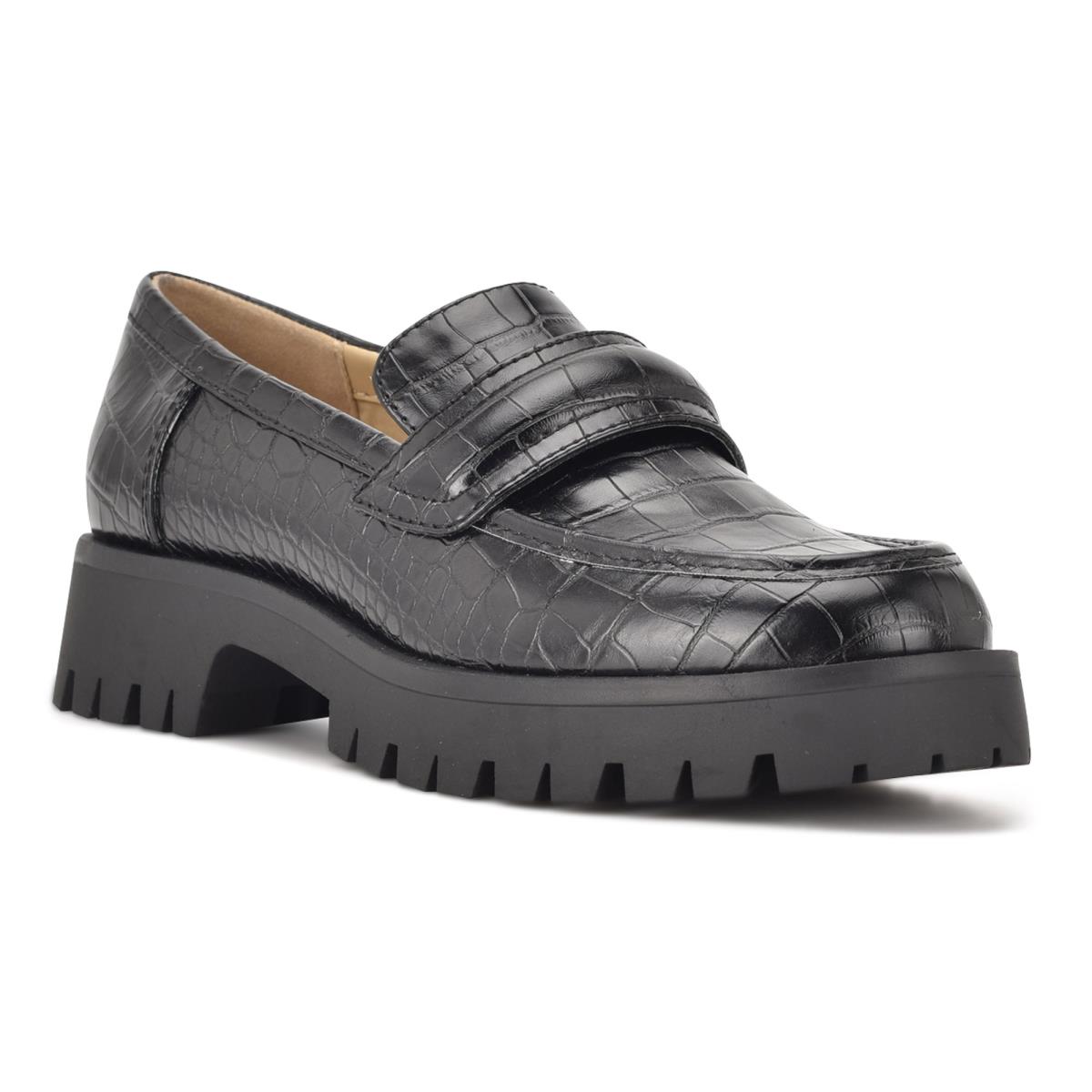 Nine West Garren Lug Sole Loafers Dam Svarta | 1847AGMSU