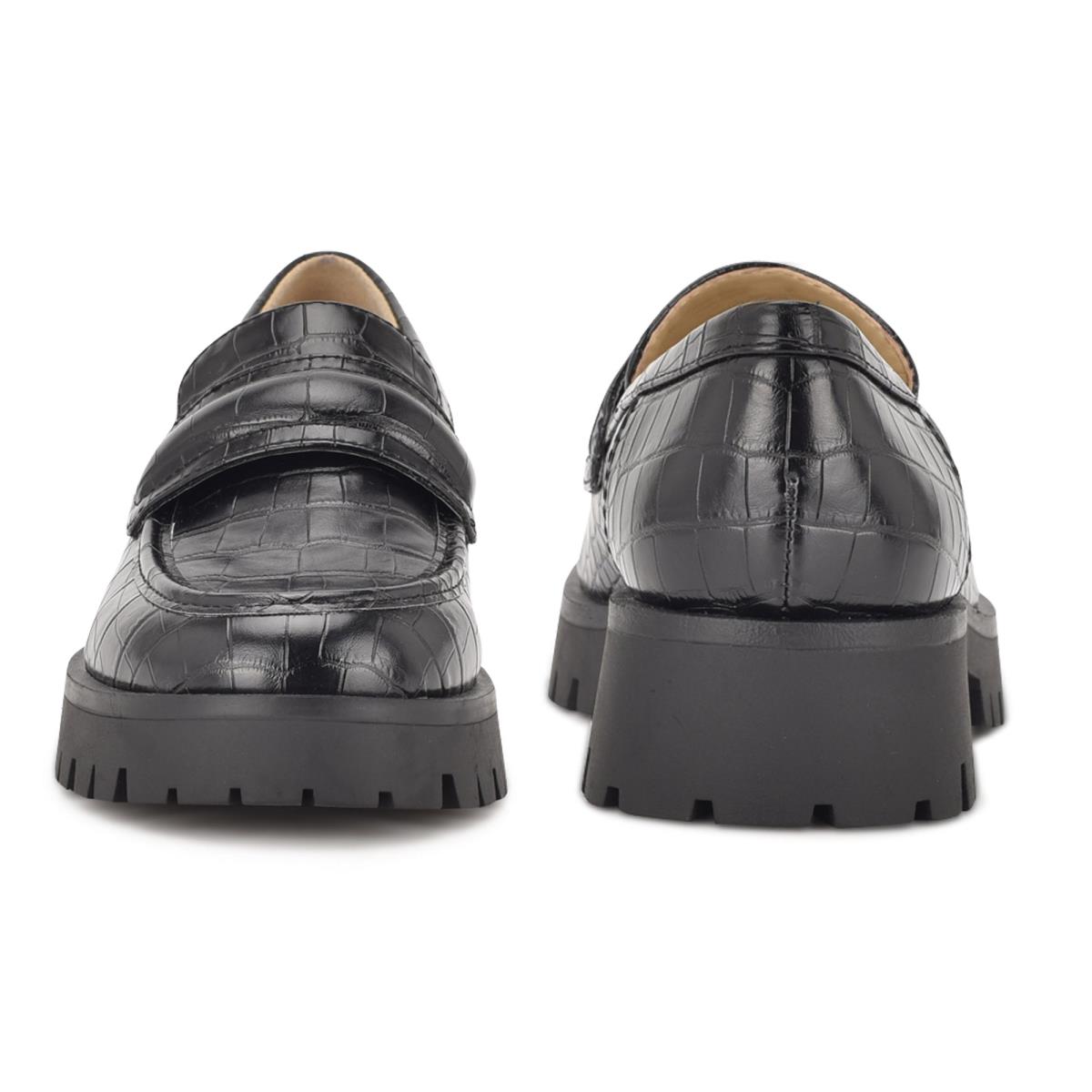 Nine West Garren Lug Sole Loafers Dam Svarta | 1847AGMSU