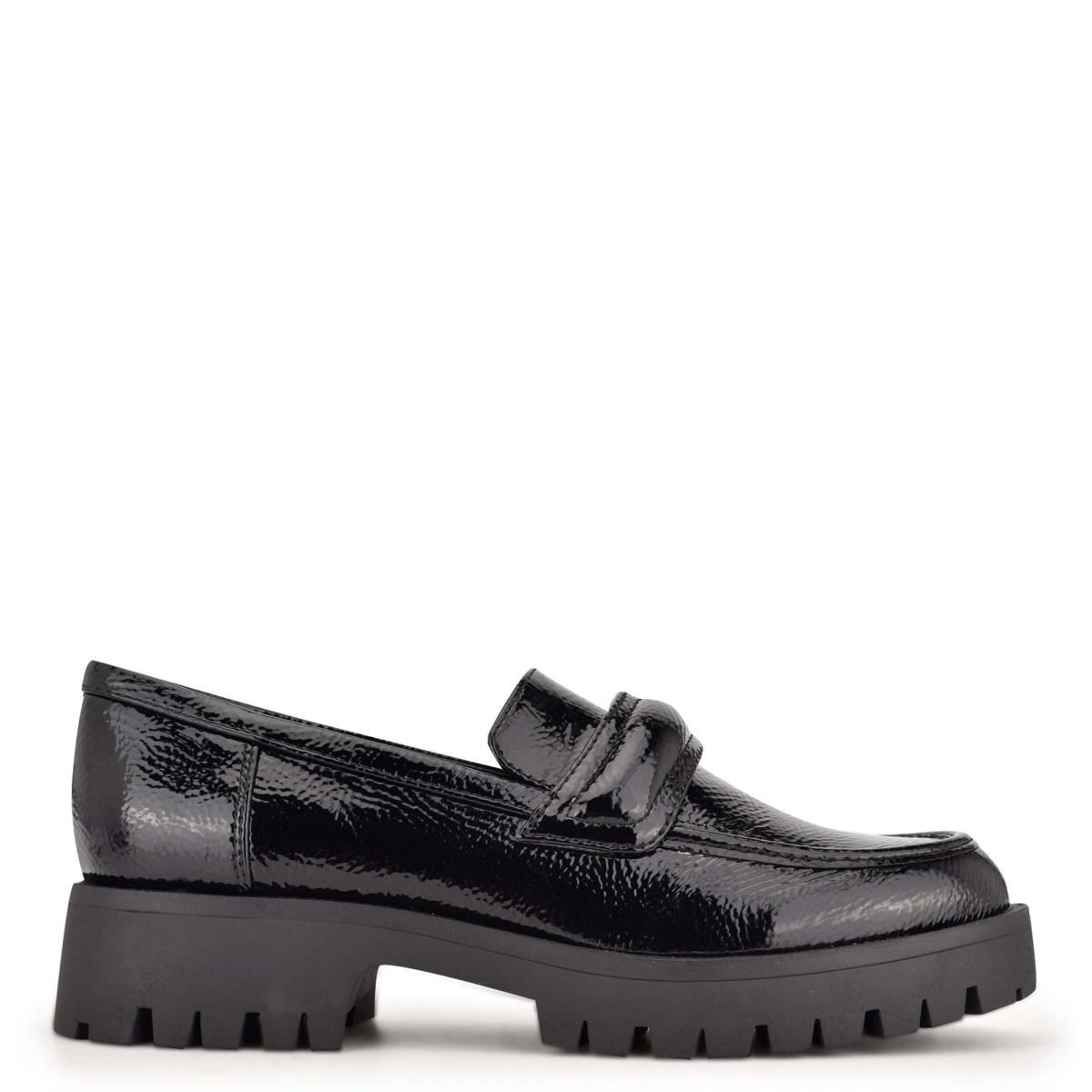 Nine West Garren Lug Sole Loafers Dam Svarta | 9872JXAVS