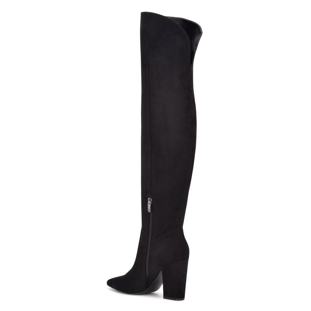 Nine West Goforit Over The Knee Lackstövlar Dam Svarta | 3482NSJFD