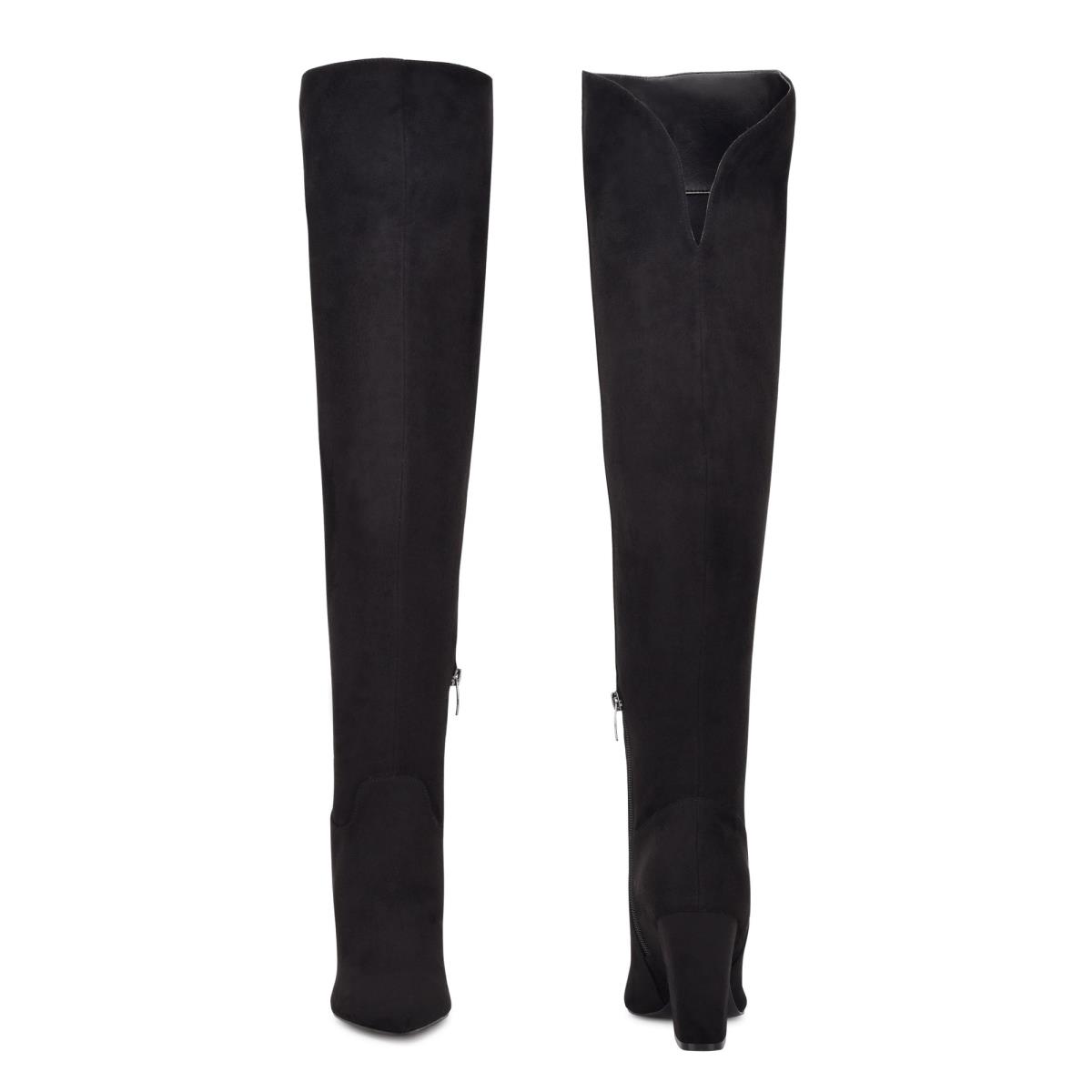 Nine West Goforit Over The Knee Lackstövlar Dam Svarta | 3482NSJFD