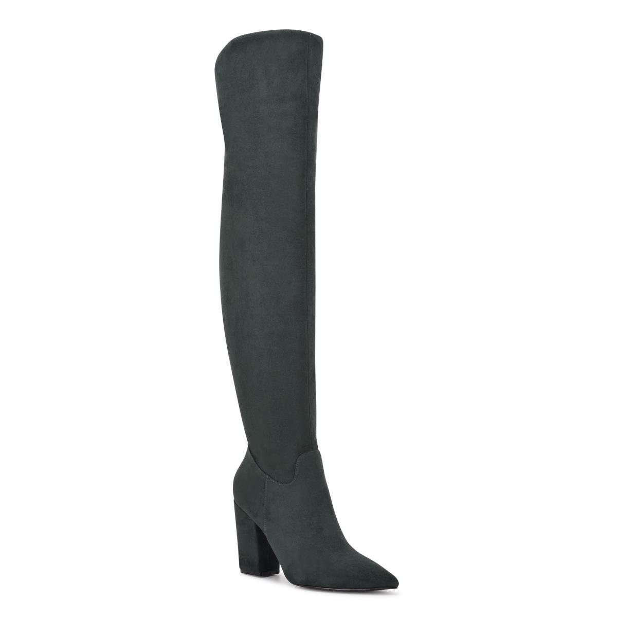 Nine West Goforit Over The Knee Lackstövlar Dam Svarta | 9378UHNPM