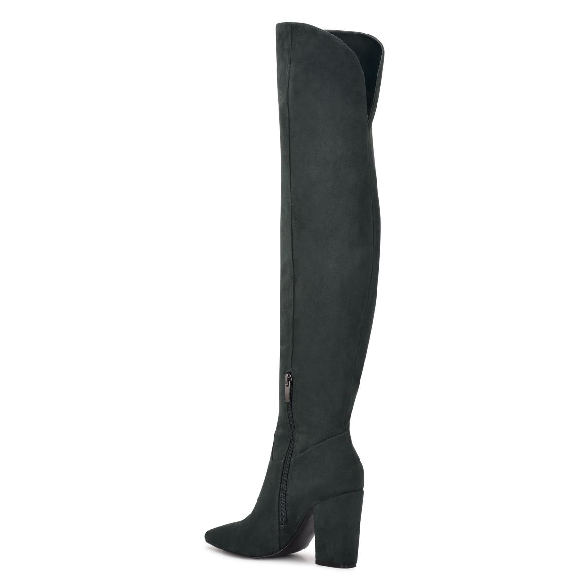 Nine West Goforit Over The Knee Lackstövlar Dam Svarta | 9378UHNPM