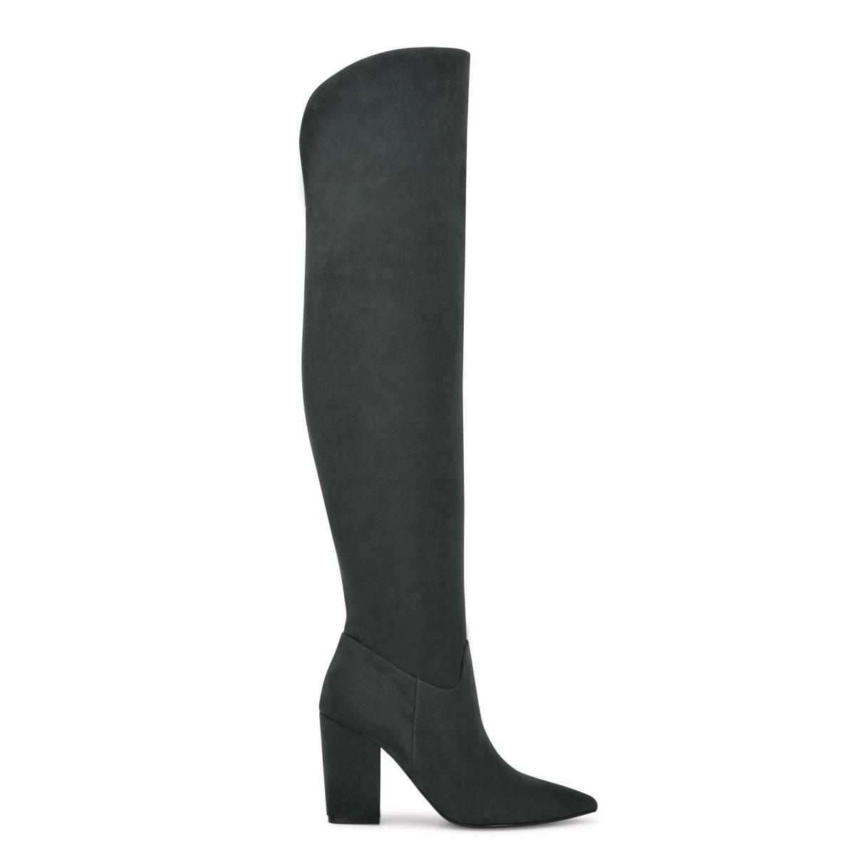 Nine West Goforit Over The Knee Lackstövlar Dam Svarta | 9378UHNPM