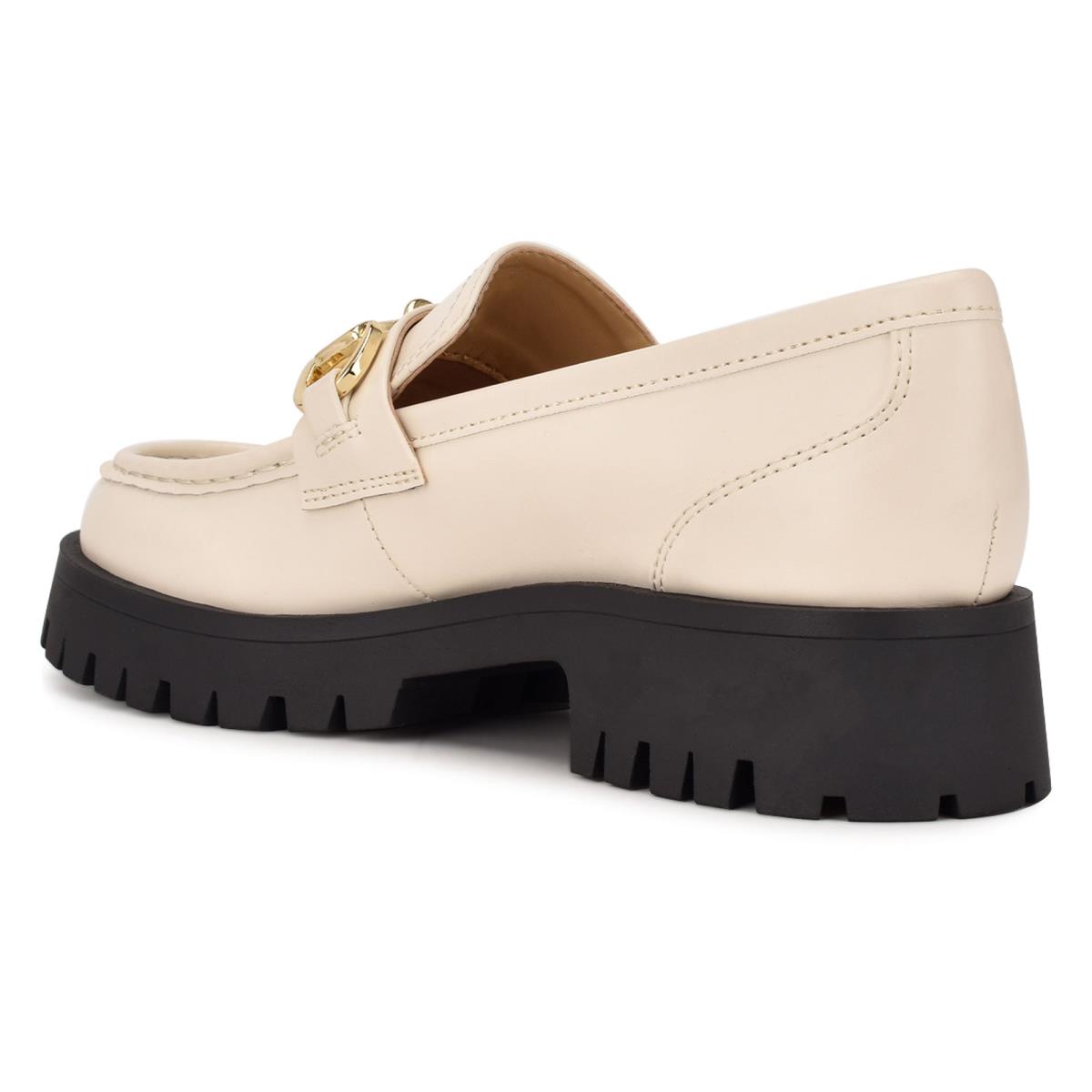 Nine West Gonehme Lug Sole Loafers Dam Grädde | 2573CMXNO