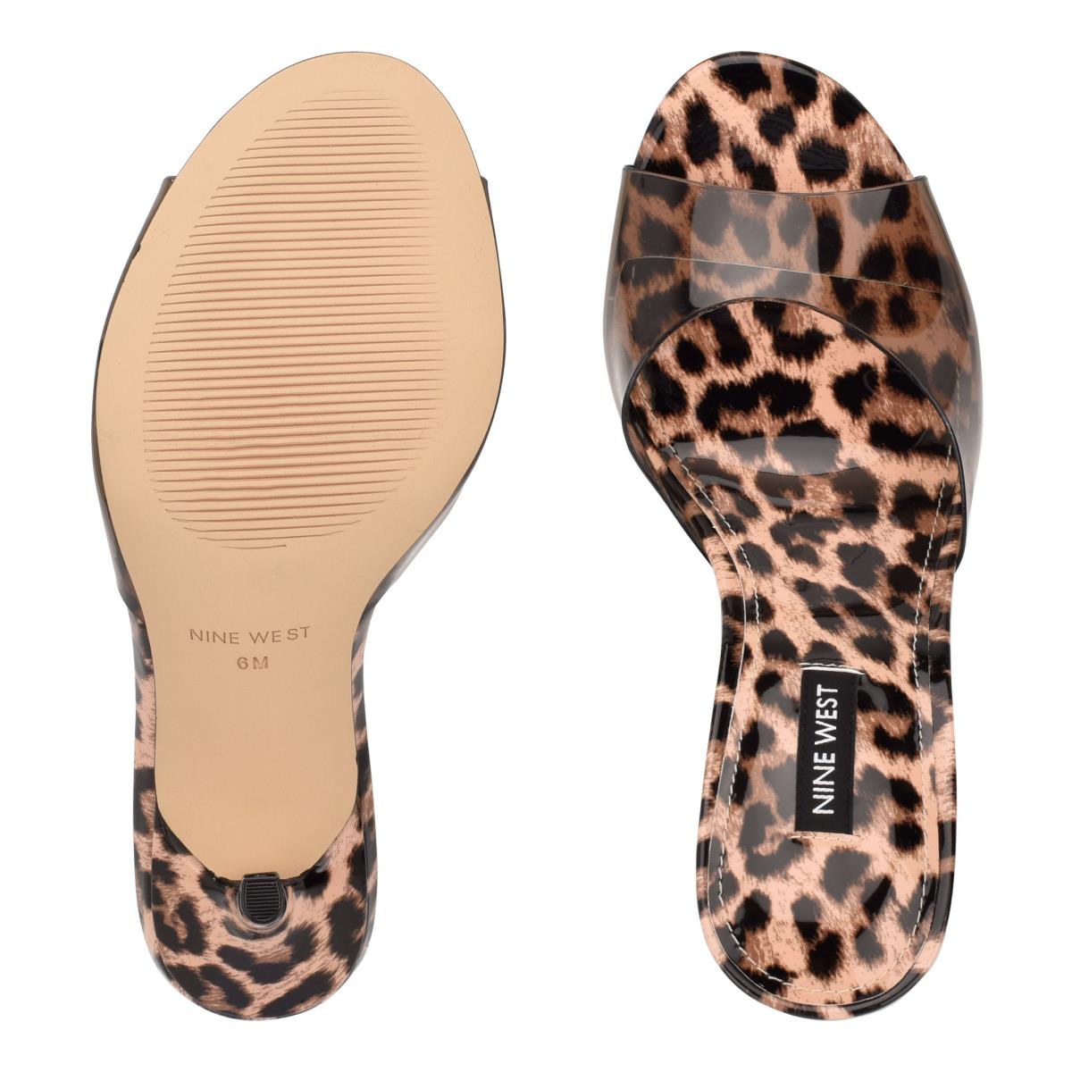 Nine West Ido Klackar Slidesandaler Dam Leopard | 3270IKGDJ