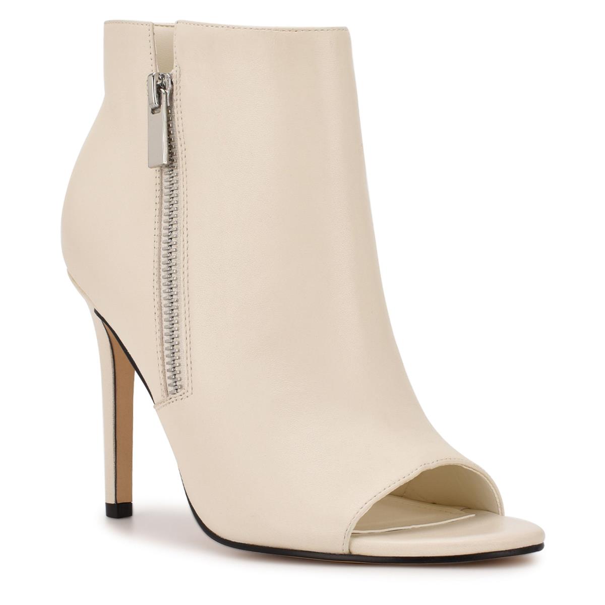 Nine West Izip Peep toe Kängor Dam Grädde | 4370WINGS