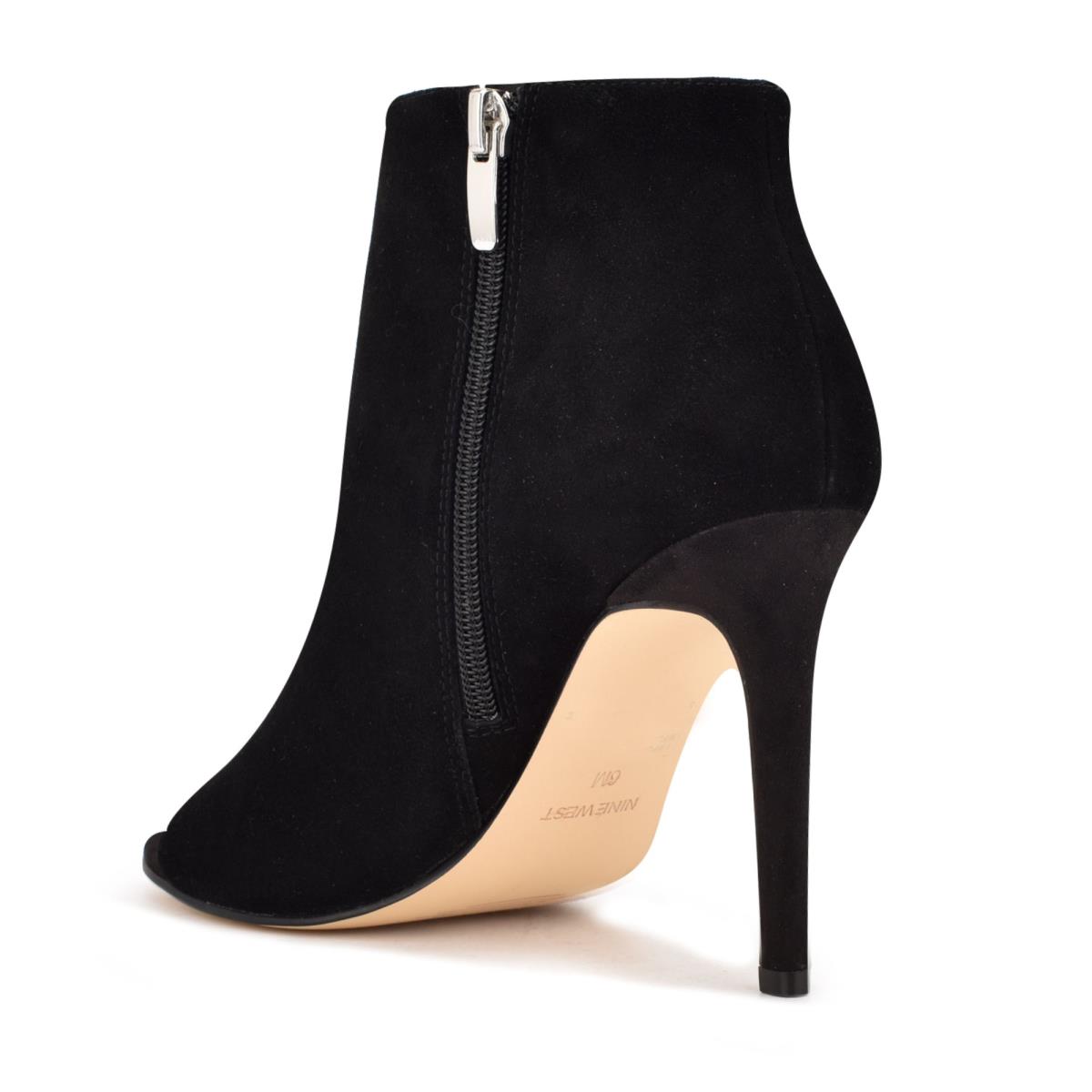 Nine West Izip Peep toe Kängor Dam Svarta | 2318GMNVH