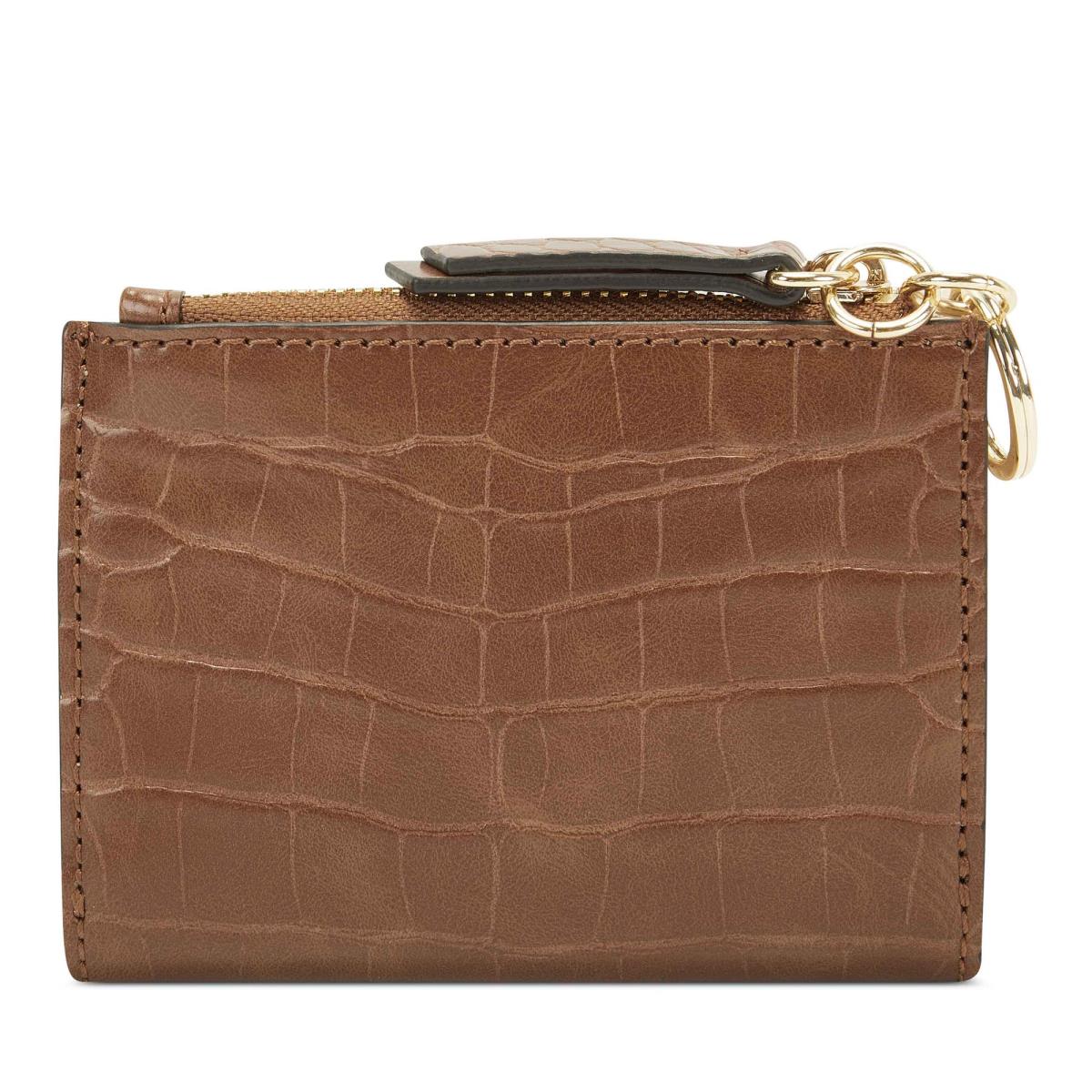 Nine West Lawson Small Zip Wallet Plånbok Dam Bruna | 1794CALFM