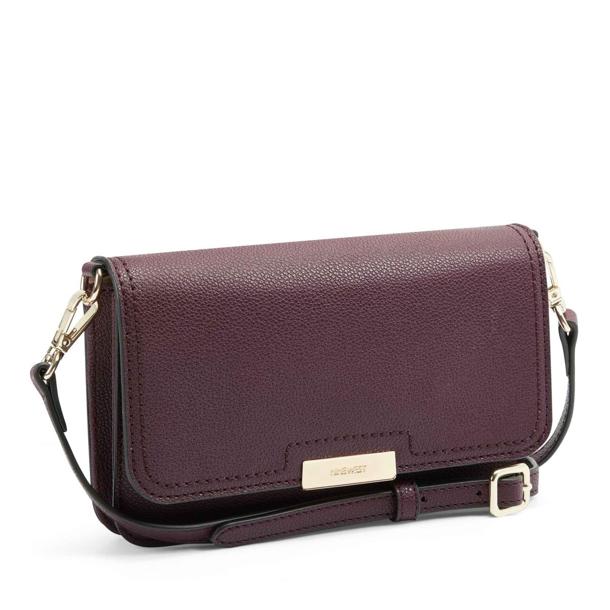 Nine West Lawson Wallet On A String Crossbody Väska Dam Vinröda | 7238QHZGJ