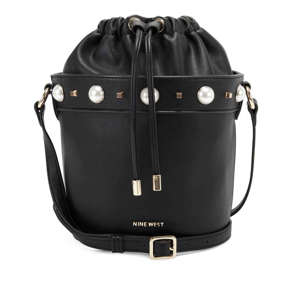 Nine West Laylin Drawstring Bucket Crossbody Väska Dam Svarta | 5631UKBYM