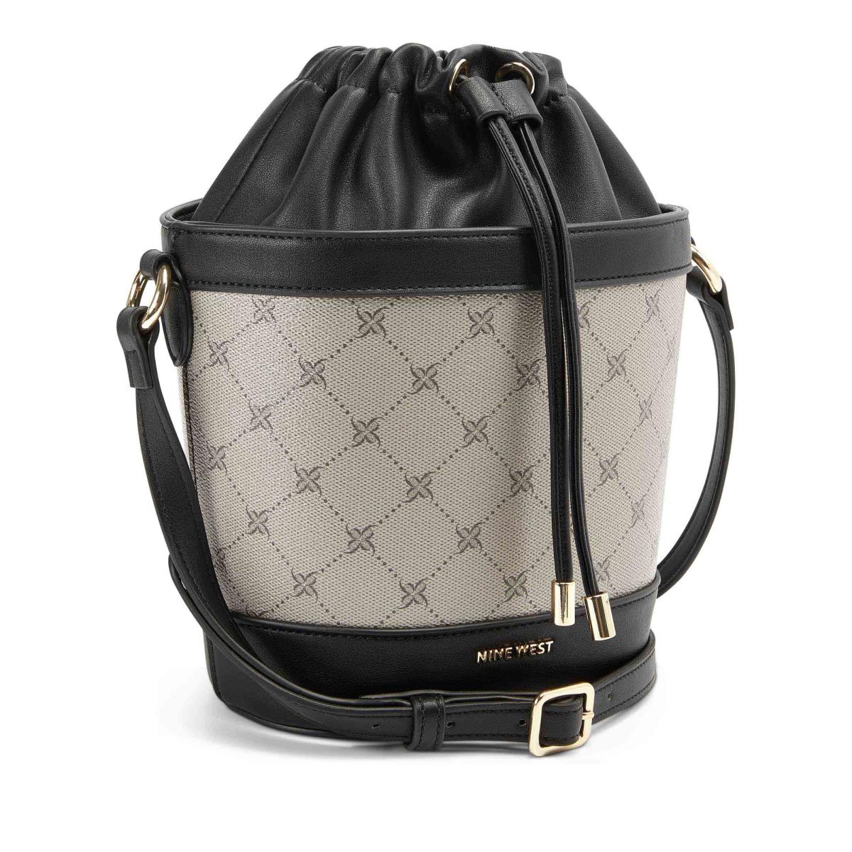 Nine West Laylin Drawstring Bucket Crossbody Väska Dam Svarta | 8249IHCGR