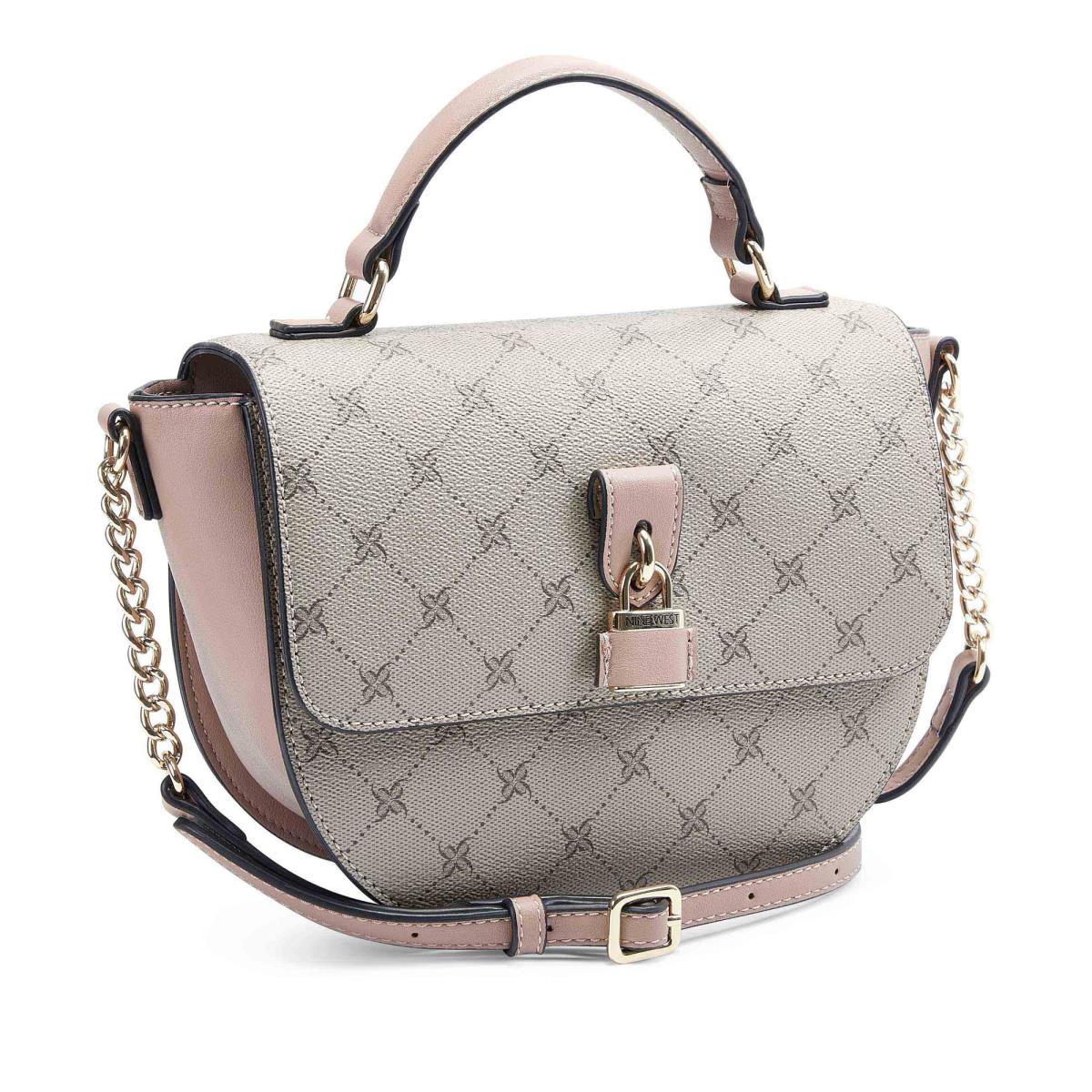 Nine West Nemi Top Handle Flap Crossbody Väska Dam Rosa Vita | 6318AVDNQ