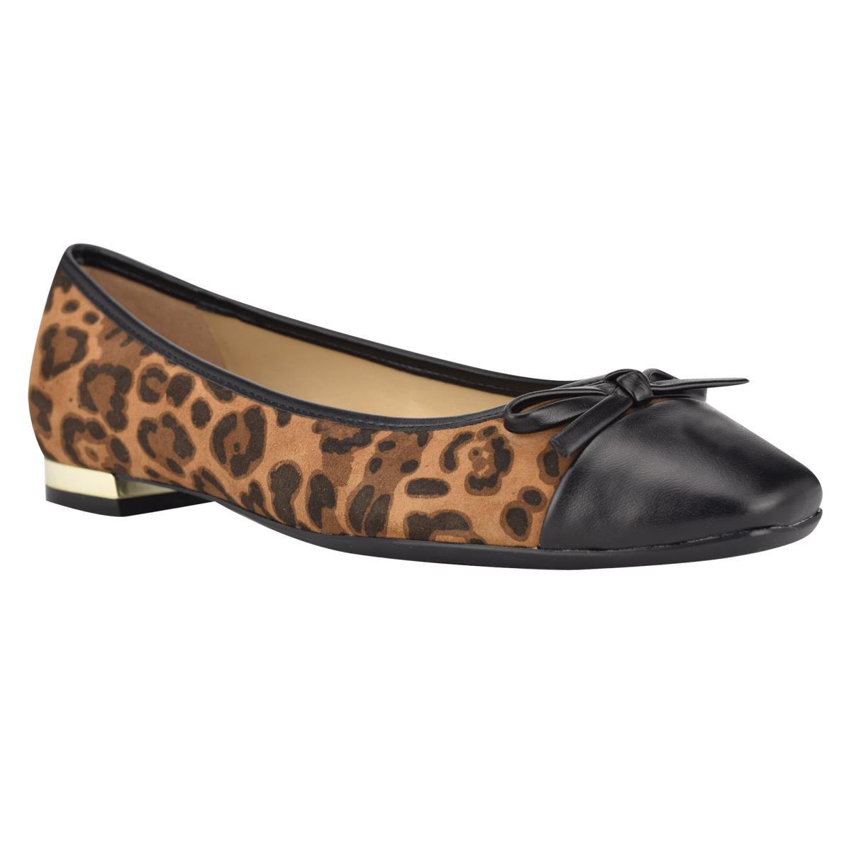 Nine West Olly 9x9 Ballet Ballerina Dam Leopard | 7218SLGJM